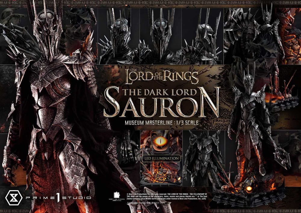 Statue of the Lord of the Rings Museum Masterline Series 1/3 The Dark Lord Sauron Bonus Version 117 cm