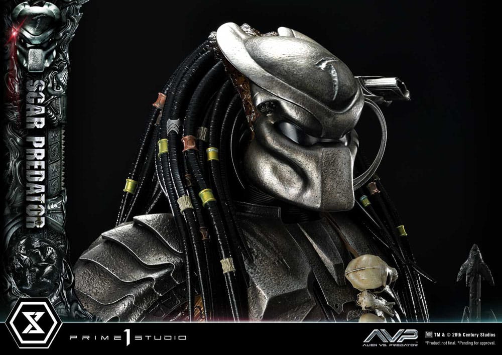 The Alien vs. Predator Museum Masterline Series Statue 1/3 Scar Predator Deluxe Bonus Version 93 cm