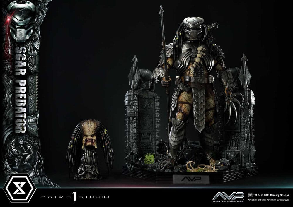 The Alien vs. Predator Museum Masterline Series Statue 1/3 Scar Predator Deluxe Bonus Version 93 cm