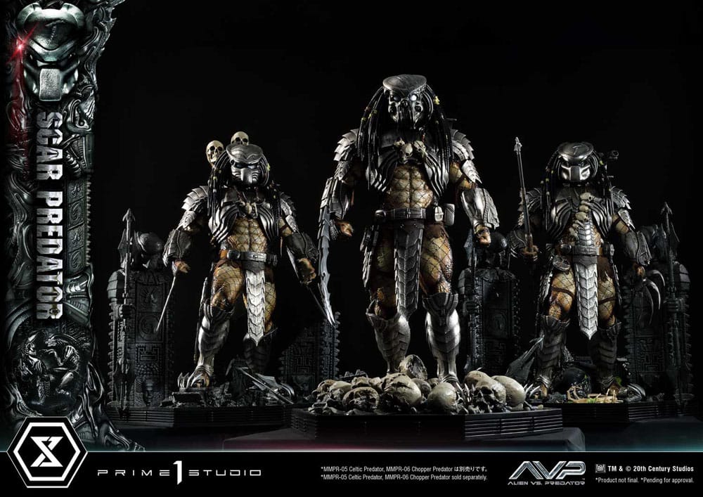 The Alien vs. Predator Museum Masterline Series Statue 1/3 Scar Predator Deluxe Bonus Version 93 cm