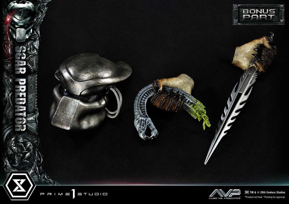 The Alien vs. Predator Museum Masterline Series Statue 1/3 Scar Predator Deluxe Bonus Version 93 cm