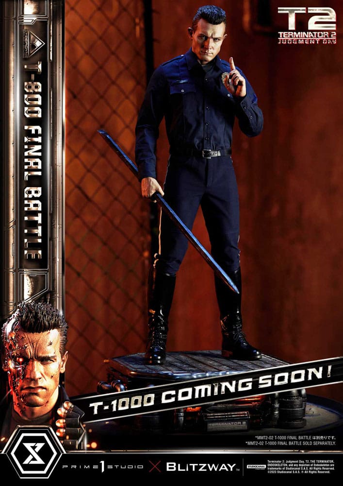 Terminator 2 Museum Masterline Series Statue 1/3 T-800 Final Battle Regular Version 75 cm