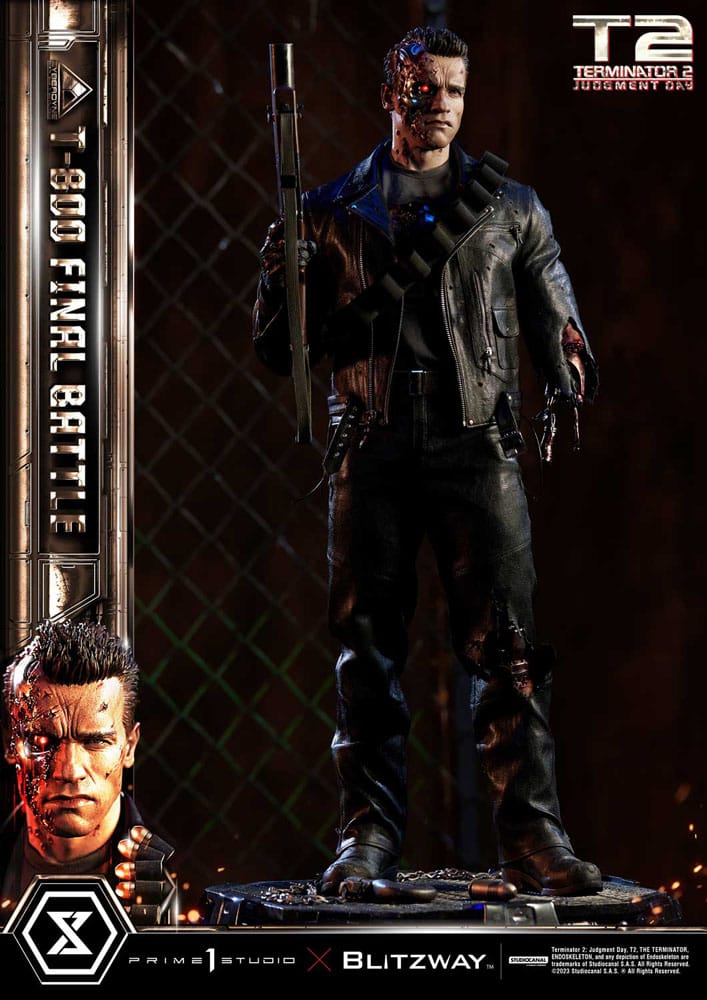 Terminator 2 Museum Masterline Series Statue 1/3 T-800 Final Battle Regular Version 75 cm
