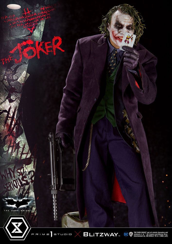 Statua del Cavaliere Oscuro 1/3 Versione Bonus del Joker 72 cm