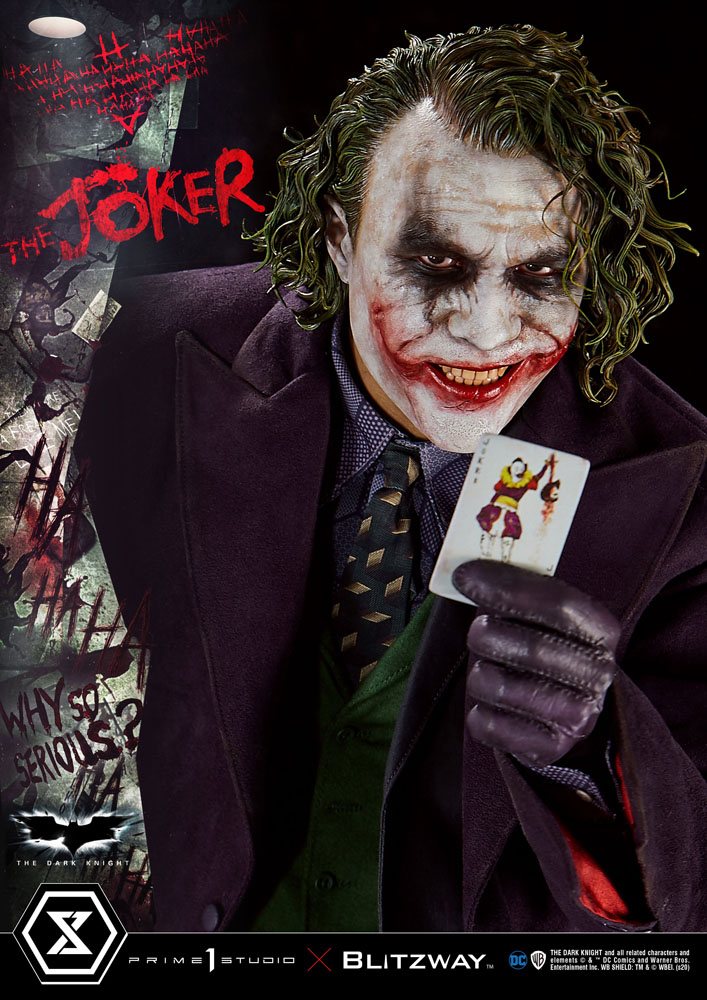 Statua del Cavaliere Oscuro 1/3 Versione Bonus del Joker 72 cm