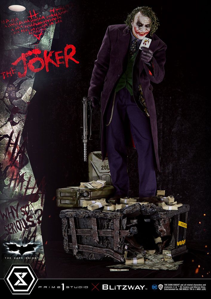 Statua del Cavaliere Oscuro 1/3 Versione Bonus del Joker 72 cm