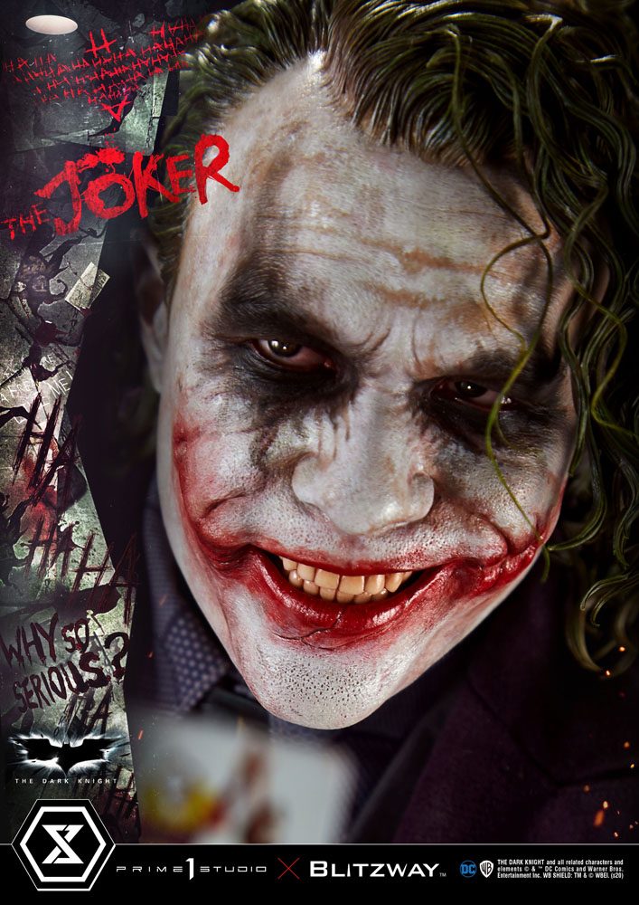 Statua del Cavaliere Oscuro 1/3 Versione Bonus del Joker 72 cm
