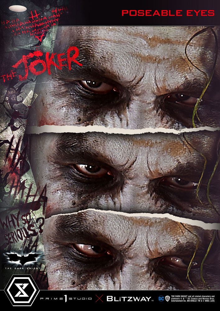 Statua del Cavaliere Oscuro 1/3 Versione Bonus del Joker 72 cm