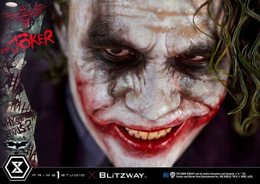 Statua del Cavaliere Oscuro 1/3 Versione Bonus del Joker 72 cm