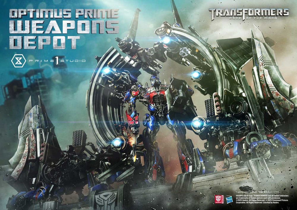 Transformers: Dark of the Moon (Movie) Museum Masterline Statue Optimus Prime Weapons Depot 127 cm
