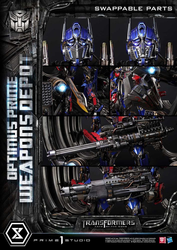Transformers: Dark of the Moon (Movie) Museum Masterline Statue Optimus Prime Weapons Depot 127 cm