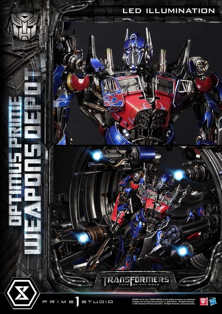 Transformers: Dark of the Moon (Movie) Museum Masterline Statue Optimus Prime Weapons Depot 127 cm