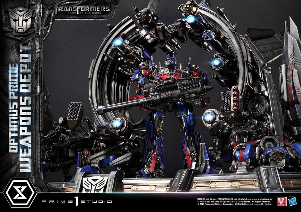 Transformers: Dark of the Moon (Movie) Museum Masterline Statue Optimus Prime Weapons Depot 127 cm