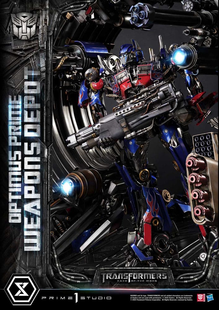Transformers: Dark of the Moon (Movie) Museum Masterline Statue Optimus Prime Weapons Depot 127 cm