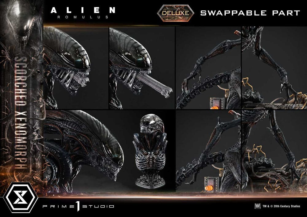 Alien: Romulus Museum Masterline XL Statue 1/3 Scorched Xenomorph Deluxe Version 98 cm