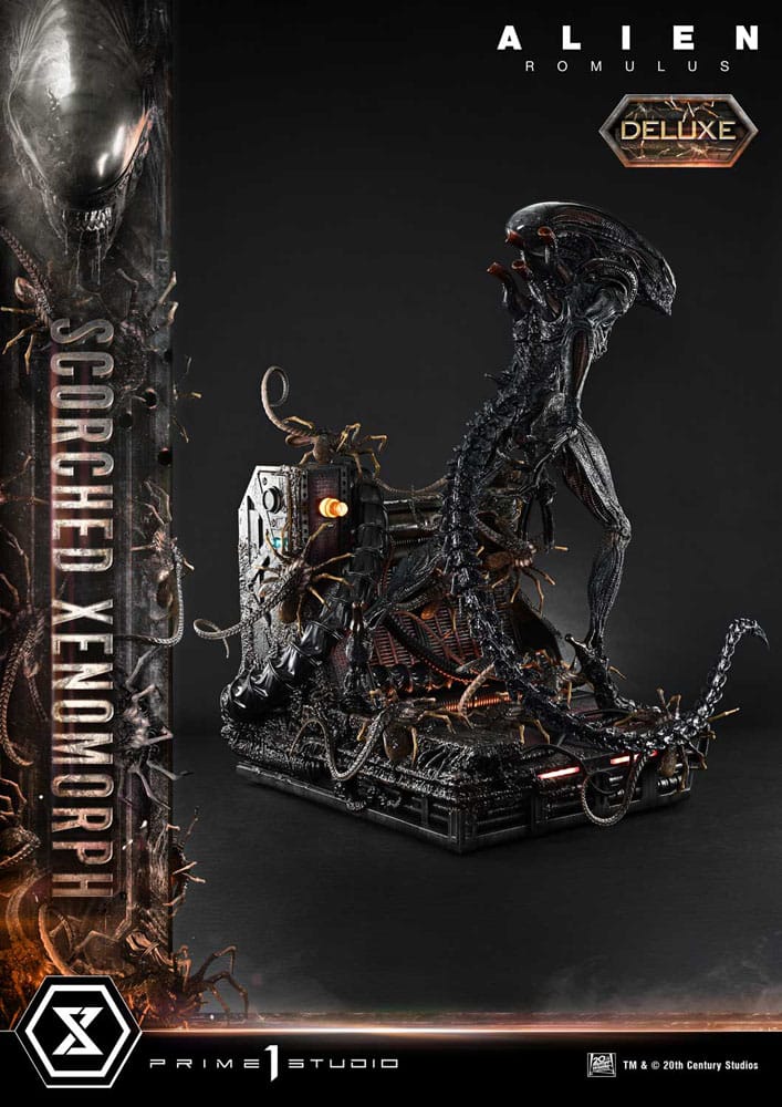 Alien: Romulus Museum Masterline XL Statue 1/3 Scorched Xenomorph Deluxe Bonus Version 98 cm