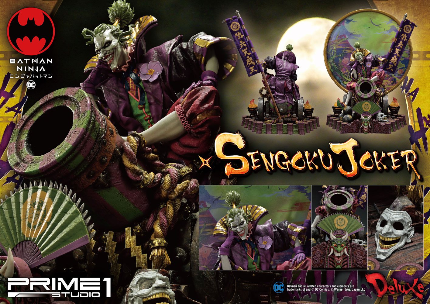 Statua Batman Ninja Sengoku Joker Versione Deluxe 71 cm
