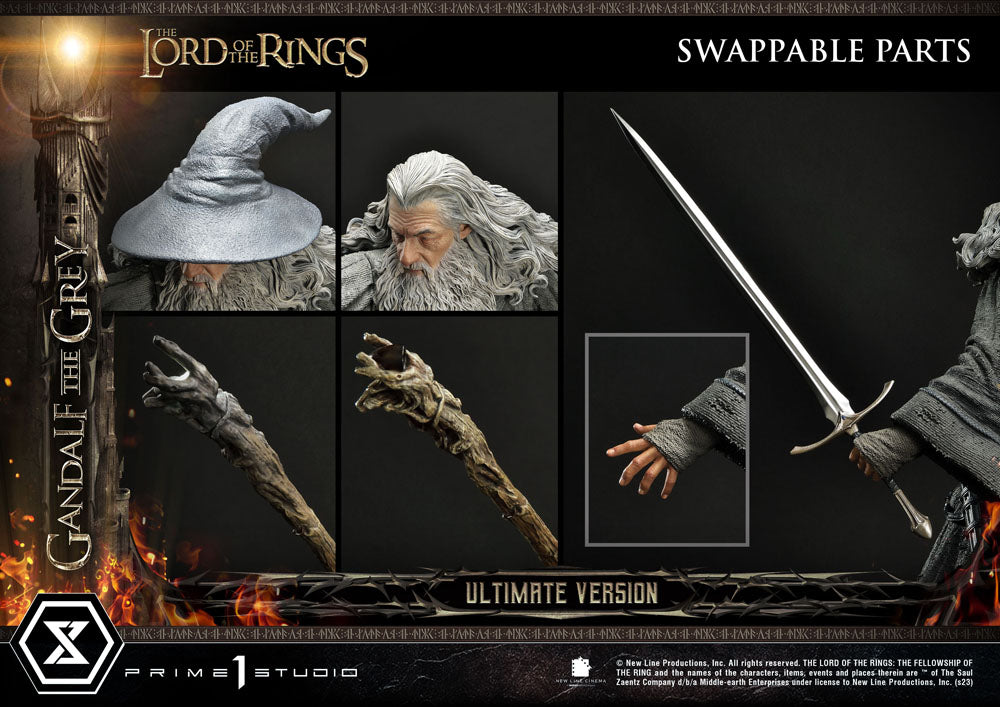 Statua del Signore degli Anelli 1/4 Gandalf il Grigio Versione Ultimate 81 cm