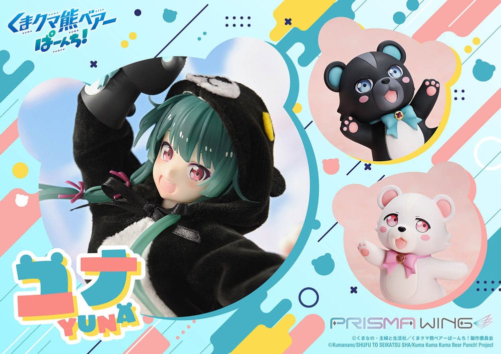 Kuma Kuma Kuma Bear Punch! Prisma Wing PVC Statue 1/7 Yuna 28 cm
