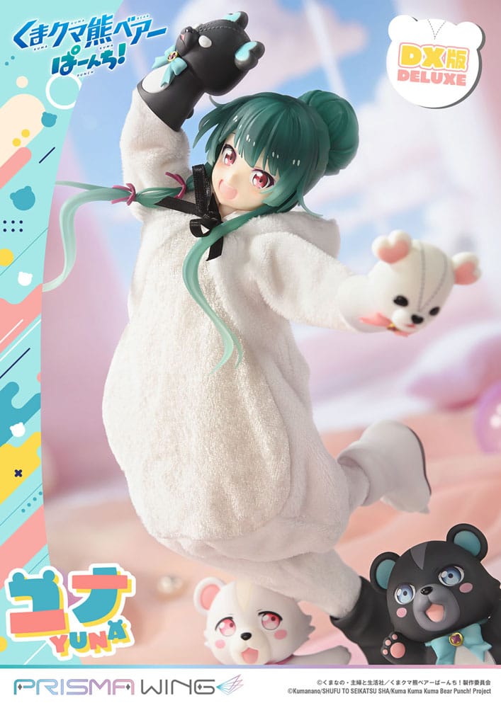 Kuma Kuma Kuma Bear Punch! Prisma Wing PVC Statue 1/7 Yuna Deluxe Version 28 cm