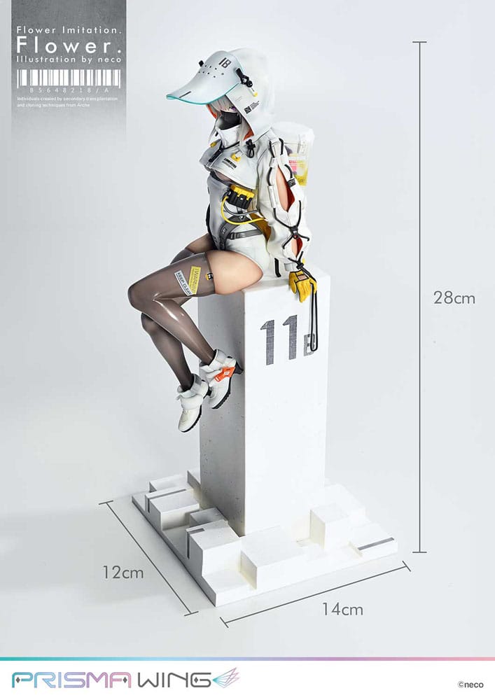 Statua in PVC Prisma Wing imitazione fiore 1/7 Illustrazione floreale di Neco 28 cm