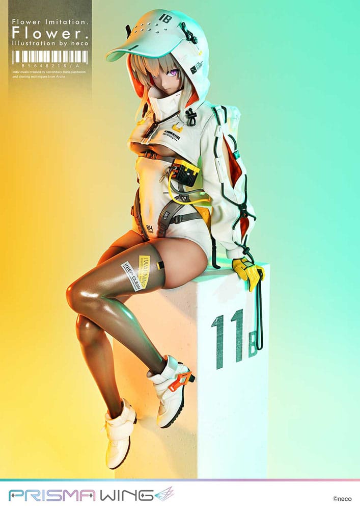 Statua in PVC Prisma Wing imitazione fiore 1/7 Illustrazione floreale di Neco 28 cm