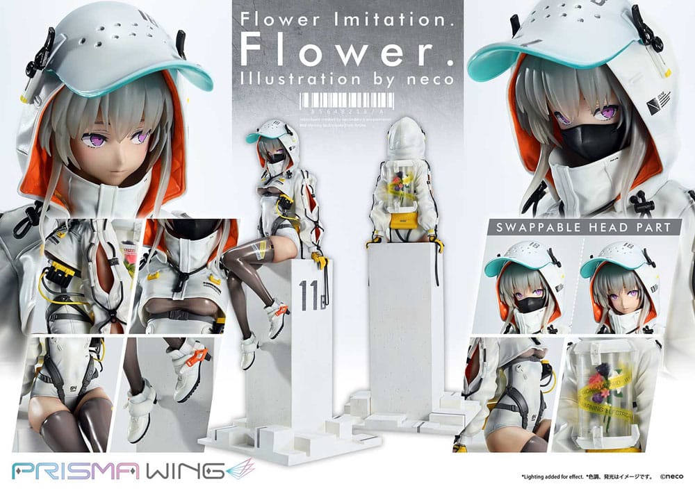 Statua in PVC Prisma Wing imitazione fiore 1/7 Illustrazione floreale di Neco 28 cm