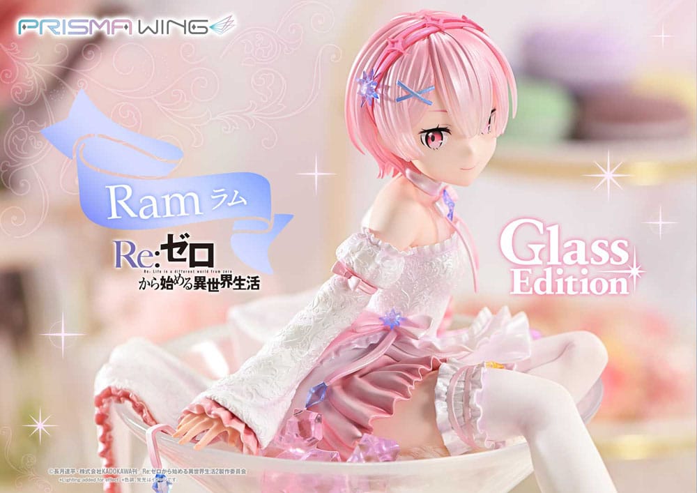 Re:ZERO Starting Life in Another World Prisma Wing PVC 1/7 Ram Glass Edition Statue 24cm