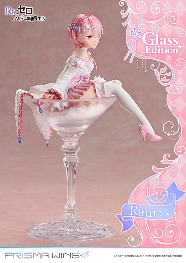 Re:ZERO Starting Life in Another World Prisma Wing PVC 1/7 Ram Glass Edition Statue 24cm