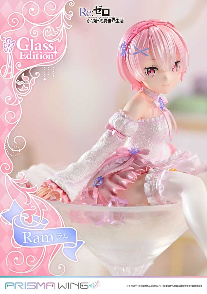 Re:ZERO Starting Life in Another World Prisma Wing PVC 1/7 Ram Glass Edition Statue 24cm