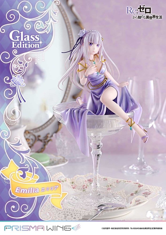 Re:Zero Prisma Wing Statue 1/7 Emilia Glass Edition 29 cm