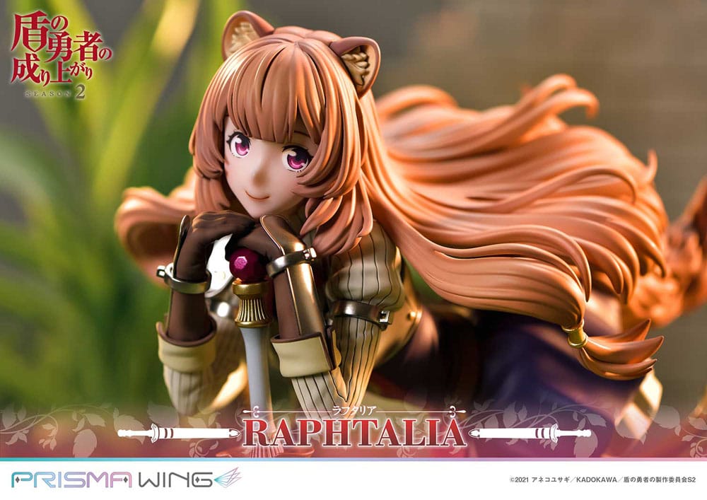 Statua in PVC Prisma Wing della seconda stagione di The Rising of the Shield Hero, 1/7 Raphtalia, 21 cm