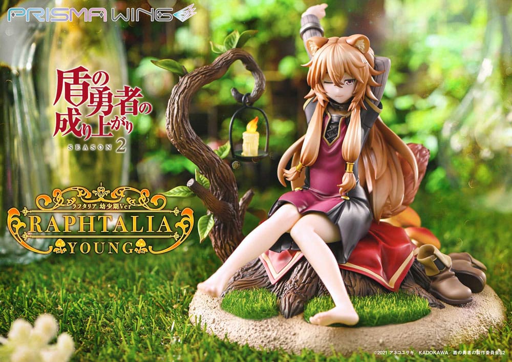 Statua in PVC Prisma Wing della seconda stagione di The Rising of the Shield Hero, 1/7 Raphtalia Young Version, 15 cm