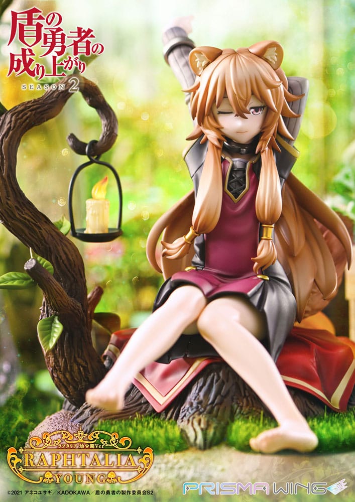 Statua in PVC Prisma Wing della seconda stagione di The Rising of the Shield Hero, 1/7 Raphtalia Young Version, 15 cm