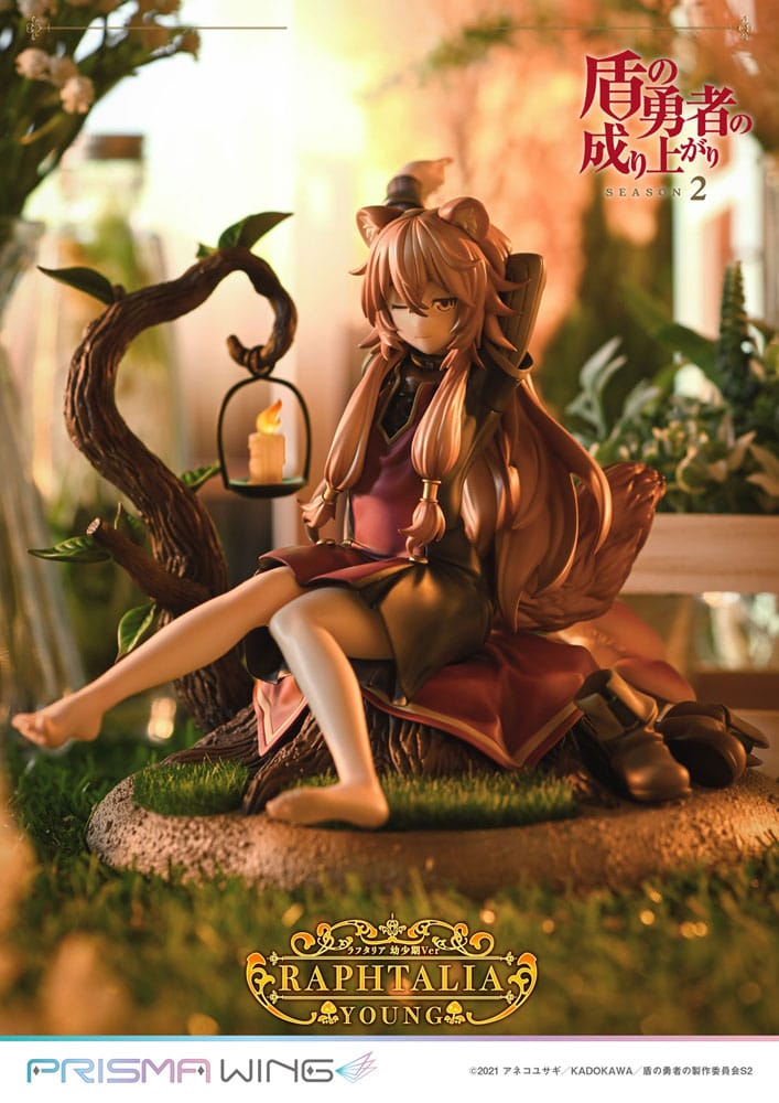 Statua in PVC Prisma Wing della seconda stagione di The Rising of the Shield Hero, 1/7 Raphtalia Young Version, 15 cm