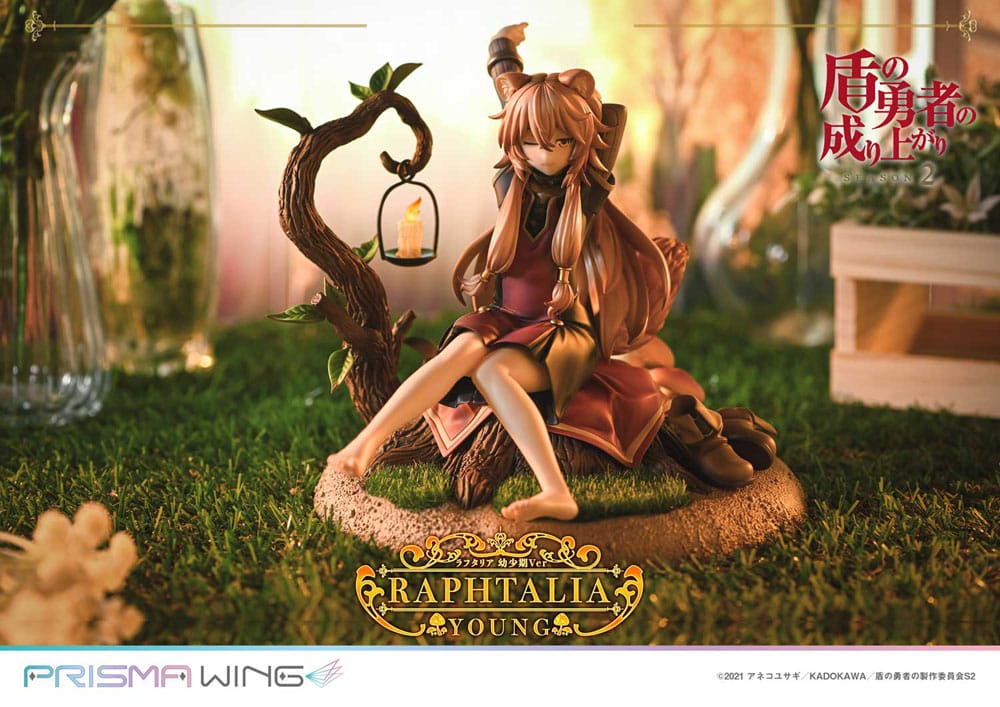 Statua in PVC Prisma Wing della seconda stagione di The Rising of the Shield Hero, 1/7 Raphtalia Young Version, 15 cm