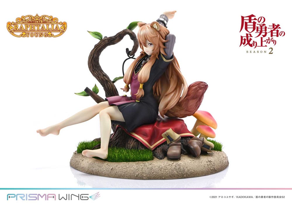 Statua in PVC Prisma Wing della seconda stagione di The Rising of the Shield Hero, 1/7 Raphtalia Young Version, 15 cm