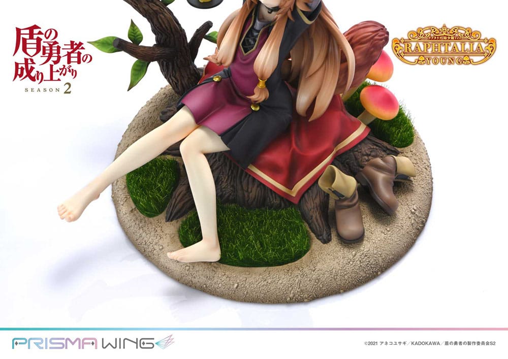Statua in PVC Prisma Wing della seconda stagione di The Rising of the Shield Hero, 1/7 Raphtalia Young Version, 15 cm
