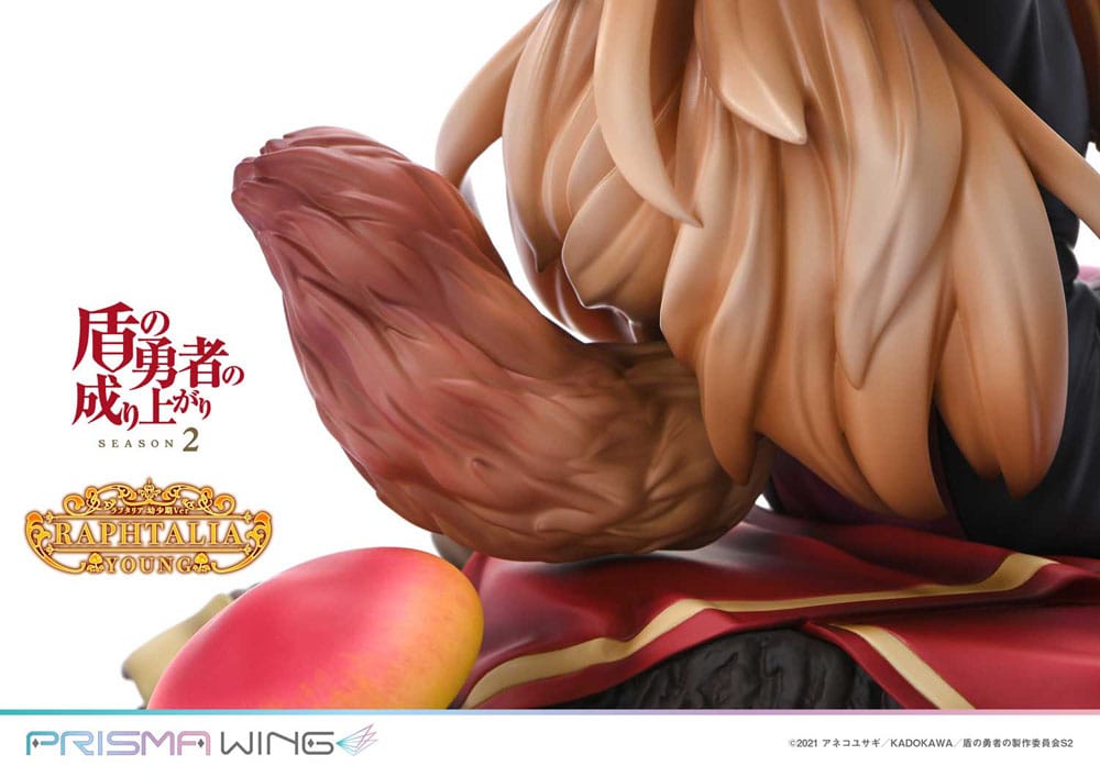 Statua in PVC Prisma Wing della seconda stagione di The Rising of the Shield Hero, 1/7 Raphtalia Young Version, 15 cm
