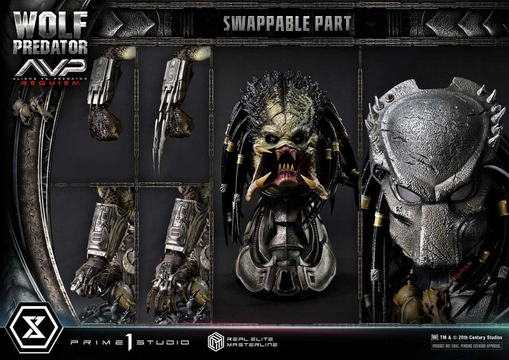 Alien vs. Predator Real Elite Masterline Series Statue 1/3 Requiem Wolf Predator 95 cm