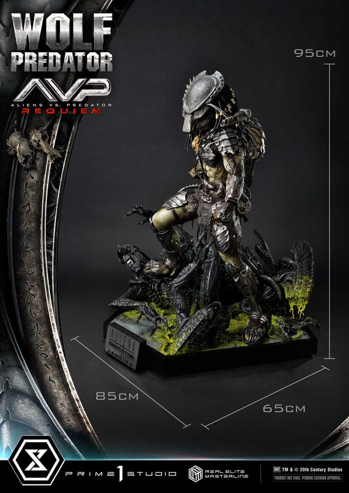 Alien vs. Predator Real Elite Masterline Series Statue 1/3 Requiem Wolf Predator 95 cm