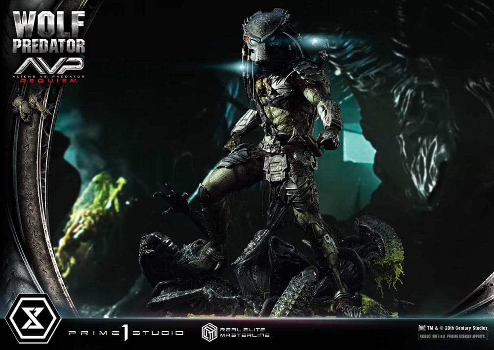 Alien vs. Predator Real Elite Masterline Series Statue 1/3 Requiem Wolf Predator Deluxe Ver. 95 cm