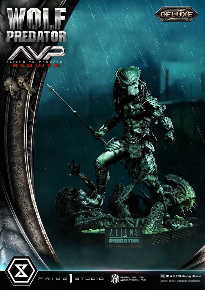 Alien vs. Predator Real Elite Masterline Series Statue 1/3 Requiem Wolf Predator Deluxe Ver. 95 cm