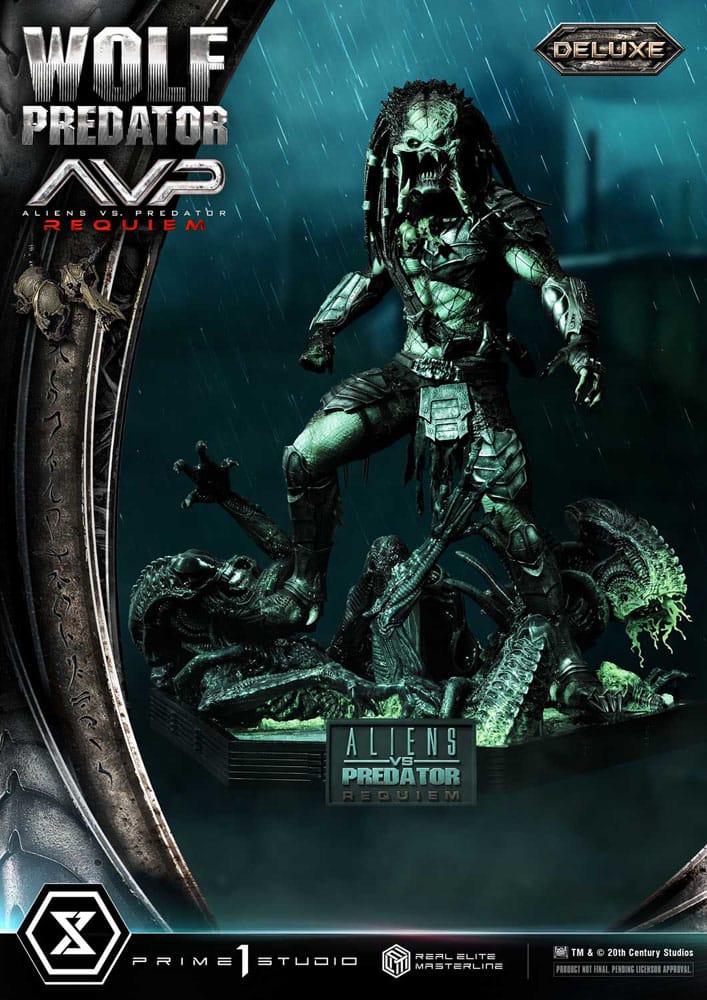 Alien vs. Predator Real Elite Masterline Series Statue 1/3 Requiem Wolf Predator Deluxe Ver. 95 cm