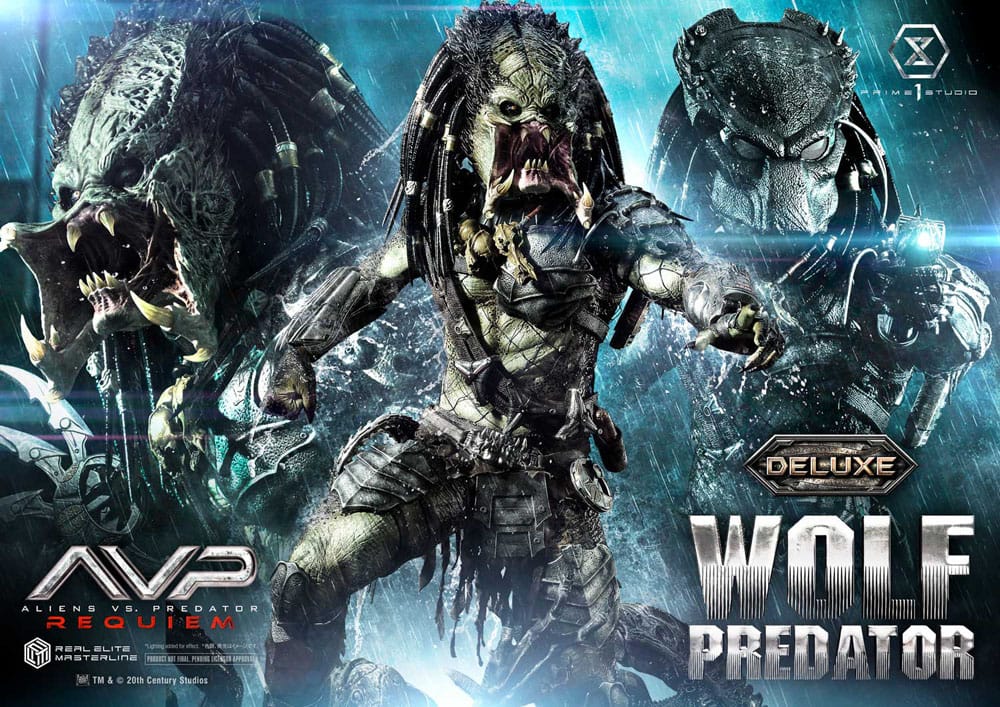 Alien vs. Predator Real Elite Masterline Series Statue 1/3 Requiem Wolf Predator Deluxe Bonus Ver. 95 cm