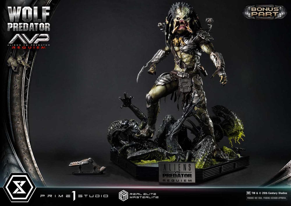 Alien vs. Predator Real Elite Masterline Series Statue 1/3 Requiem Wolf Predator Deluxe Bonus Ver. 95 cm