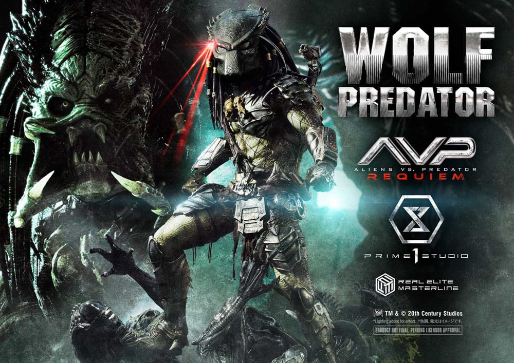 Alien vs. Predator Real Elite Masterline Series Statue 1/3 Requiem Wolf Predator Deluxe Bonus Ver. 95 cm