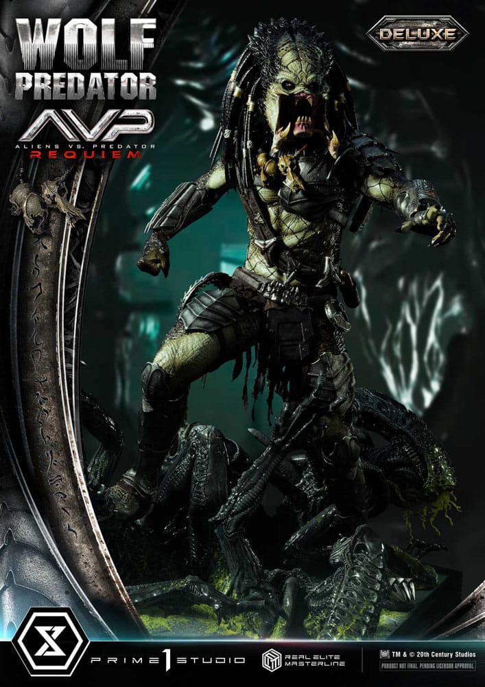 Alien vs. Predator Real Elite Masterline Series Statue 1/3 Requiem Wolf Predator Deluxe Bonus Ver. 95 cm