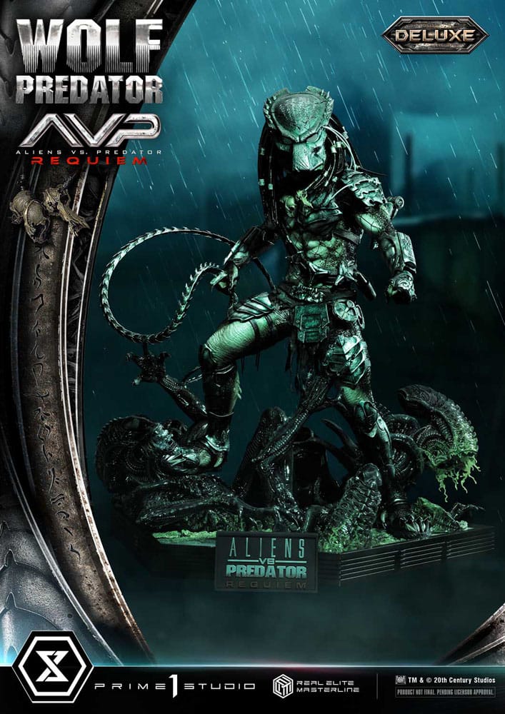 Alien vs. Predator Real Elite Masterline Series Statue 1/3 Requiem Wolf Predator Deluxe Bonus Ver. 95 cm