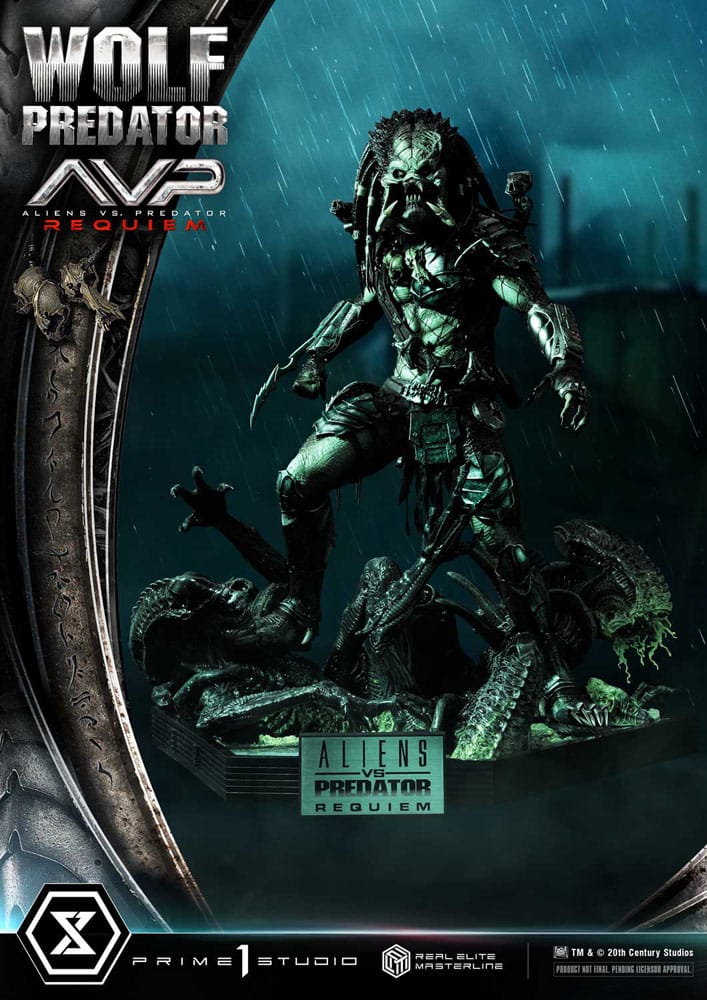 Alien vs. Predator Real Elite Masterline Series Statue 1/3 Requiem Wolf Predator Deluxe Bonus Ver. 95 cm